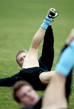 Malmö FF, träning, stretching