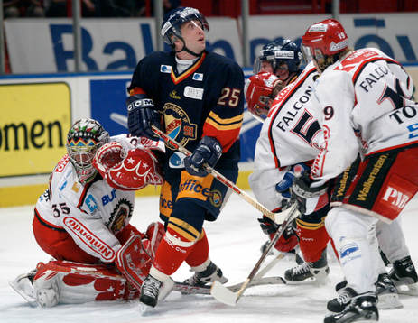 Henrik Lundqvist, Frölunda och Mikael Johansson,