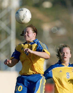 Fotboll, flick, Sverige, F19, Maria Westerblad, Sverige,
