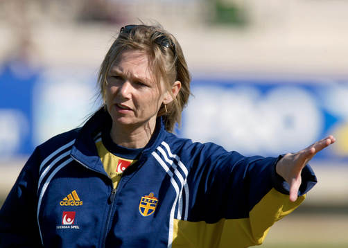 Fotboll, Sverige, dam, F19, Anna Signeul, förbundskapten