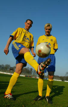 Fotboll U21, Sverige, Jon Jönsson och Andreas Dahl,