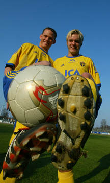 Fotboll U21, Sverige, Jon Jönsson och Andreas Dahl,