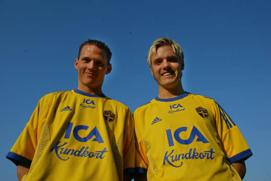 Fotboll U21, Sverige, Jon Jönsson och Andreas Dahl,