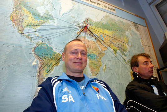 Sören Åkeby, tränare Djurgården och Tom Prahl, Tränare