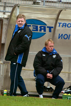 Alf Westerberg och Lasse Larsson, tränare, Trelleborg