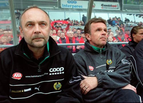 Thom Åhlund och Anders Linderoth, tränare, Hammarby