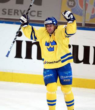 Ishockey, Thomas Rhodin, Sverige, jubel
