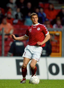 Fotboll, landskamp, Ebbe Sand, Danmark