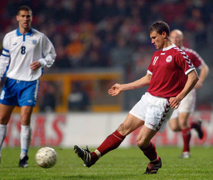 Fotboll, landskamp, Danmark - Israel, Ebbe Sand, Danmark
