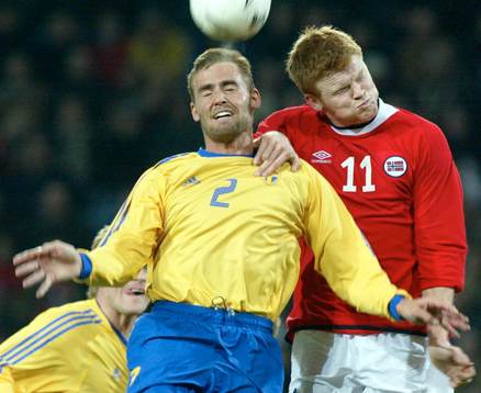 Olof Mellberg och Jon-Arne Riise
