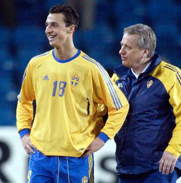 Fotboll, Norge - Sverige,  Zlatan Ibrahimovic och Tommy