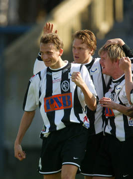 Fotboll, Allsvenskan, Landskrona, jubel, Magnus Torvaldson,