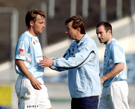 Tom Prahl, tränare och Brian Steen Nielsen, Malmö FF