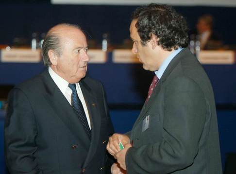Fotboll, UEFA, Sepp Blatter och Platini