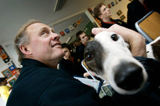 Greyhound Race i Borås. Tre Kronors General Mananger