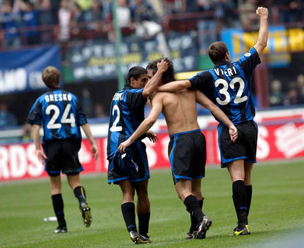 Alvaro Recoba, Ivan Cordoba och Christian Veri, Inter