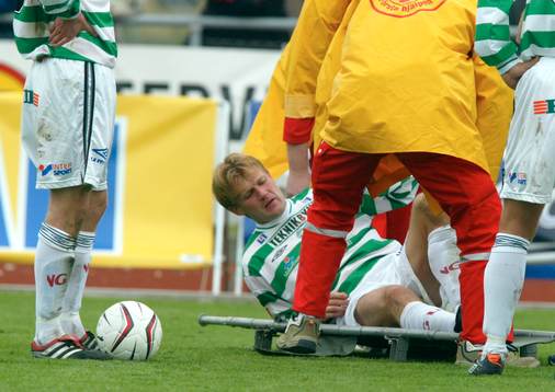 Thomas Andersson skadades i andra halvlek