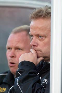Anders Grönhagen och Thomas Ahlström, tränare Elfsborg