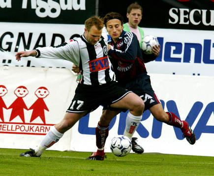 Landskrona - Djurgården.  Anders Friberg mot Lovay Chanko