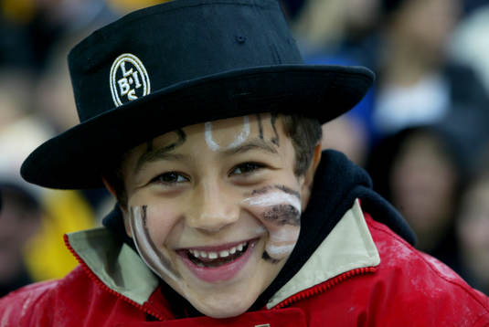 Landskrona-supporter, målad
