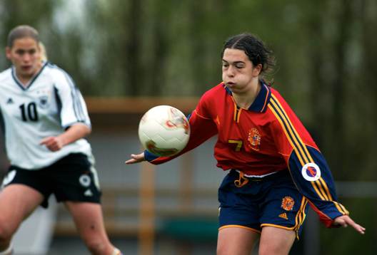 dam EM, F19, Spanien - Tyskland Evelyn Santos Sanchez,
