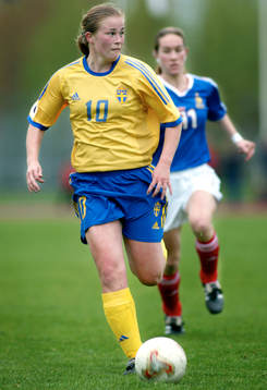 dam EM, F19, Sverige - Frankrike, Emma Lindqvist, Sverige