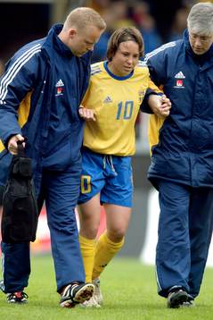 Fotboll, träningslandskamp, Sverige - Island Hanna