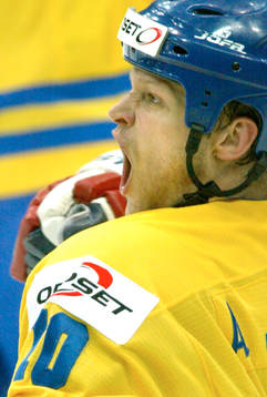 Andreas Johansson, Sverige,  jublar (jubel)
