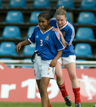 Laura Georges och Zoé Avner, Frankrike. Jubel