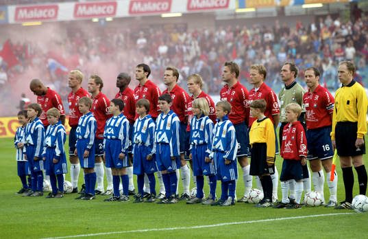Örgryte - IFK Göteborg. Uppställning, knattar