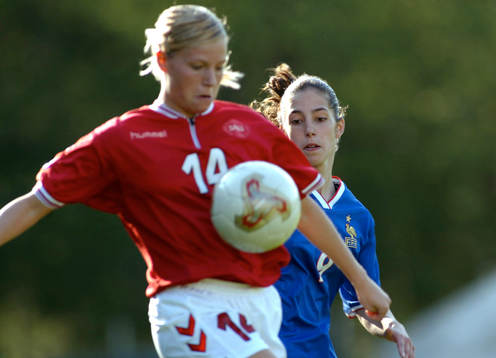 EM, F19, Danmark - Frankrike: Sandrine Rouquet, Frankrike