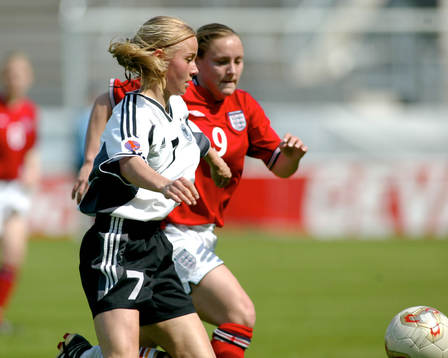 EM, F19, Tyskland - England: Annelie Brendel, Tyskland och
