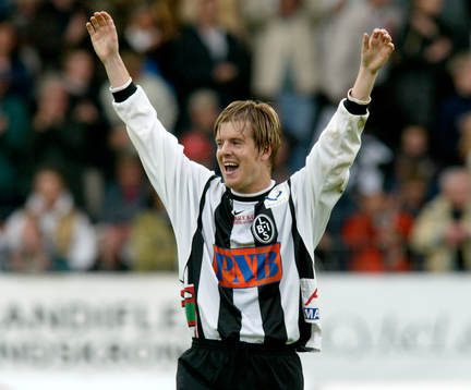 Fotboll, Allsvenskan, Jesper Ljung, Landskrona. Jubel