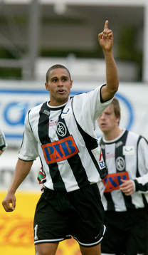 Fotboll, Allsvenskan, Daniel Nannskog, Landskrona, jubel