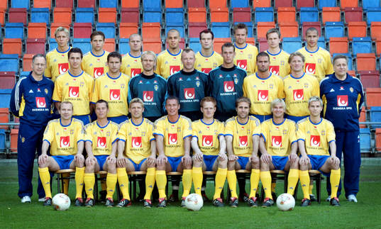 Bakre raden vänster: Erik Edman, Anders Svensson, Magnus