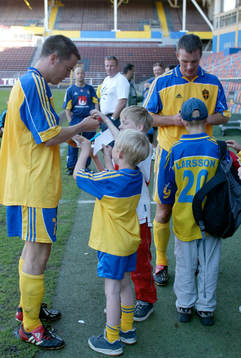 Daniel Andersson och Patrik Andersson, supporter