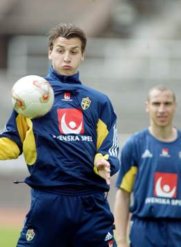 Zlatan Ibrahimovic och Henrik Larsson