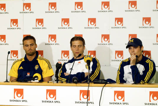 Olof Mellberg, Anders Svensson och Fredrik Ljungberg,