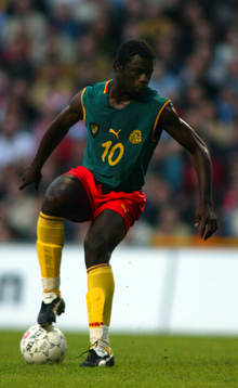 Fotboll, landskamp, Patrick Mboma, Kamerun