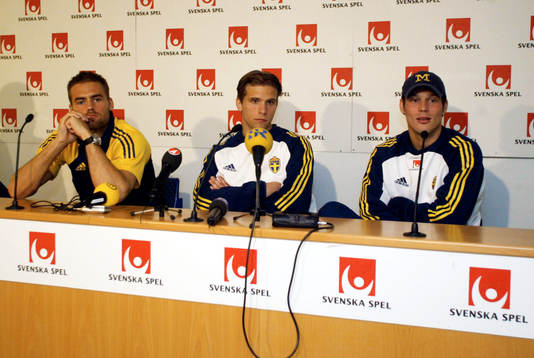 Olof Mellberg, Anders Svensson och Fredrik Ljungberg,