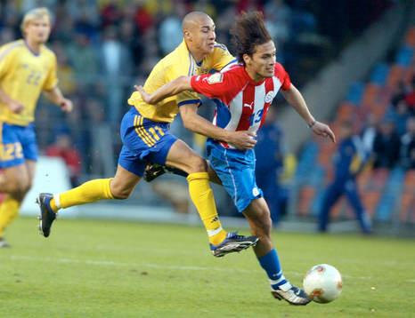 Henrik Larsson och Sverige hängde inte med Carlos Paredes