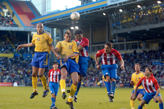 Henrik Larsson (Henke Larsson) och Zlatan Ibrahimovic,