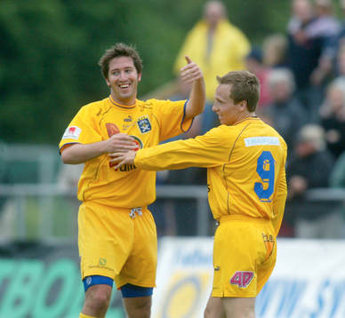 Mattias Eriksson och Anders Karlsson, Ängelholm, jubel