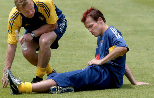 Fredrik Ljungberg, Sverige, skadad i ljumsken