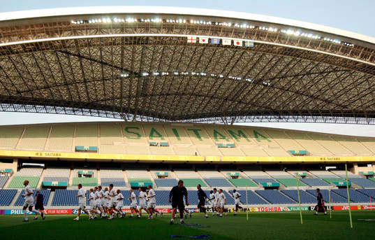 England tränar på matcharenan