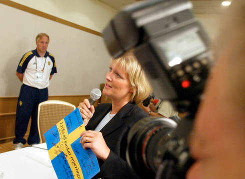 Idrottsministern Ulrika Messing besökte på lördagen det