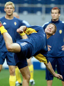 Patrik Andersson, Marcus Allbäck och Fredrik Ljungberg,