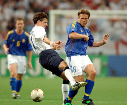 Anders Svensson, Sverige och Owen Hargreaves, England