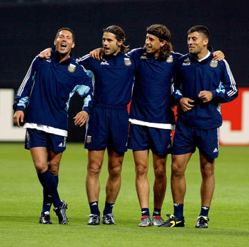 Diego Simeone , Matias Almeyda , Hernan Crespo och Walter