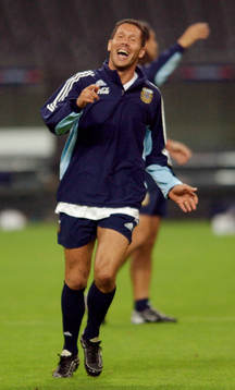 En lycklig Diego Simeone, Argentina